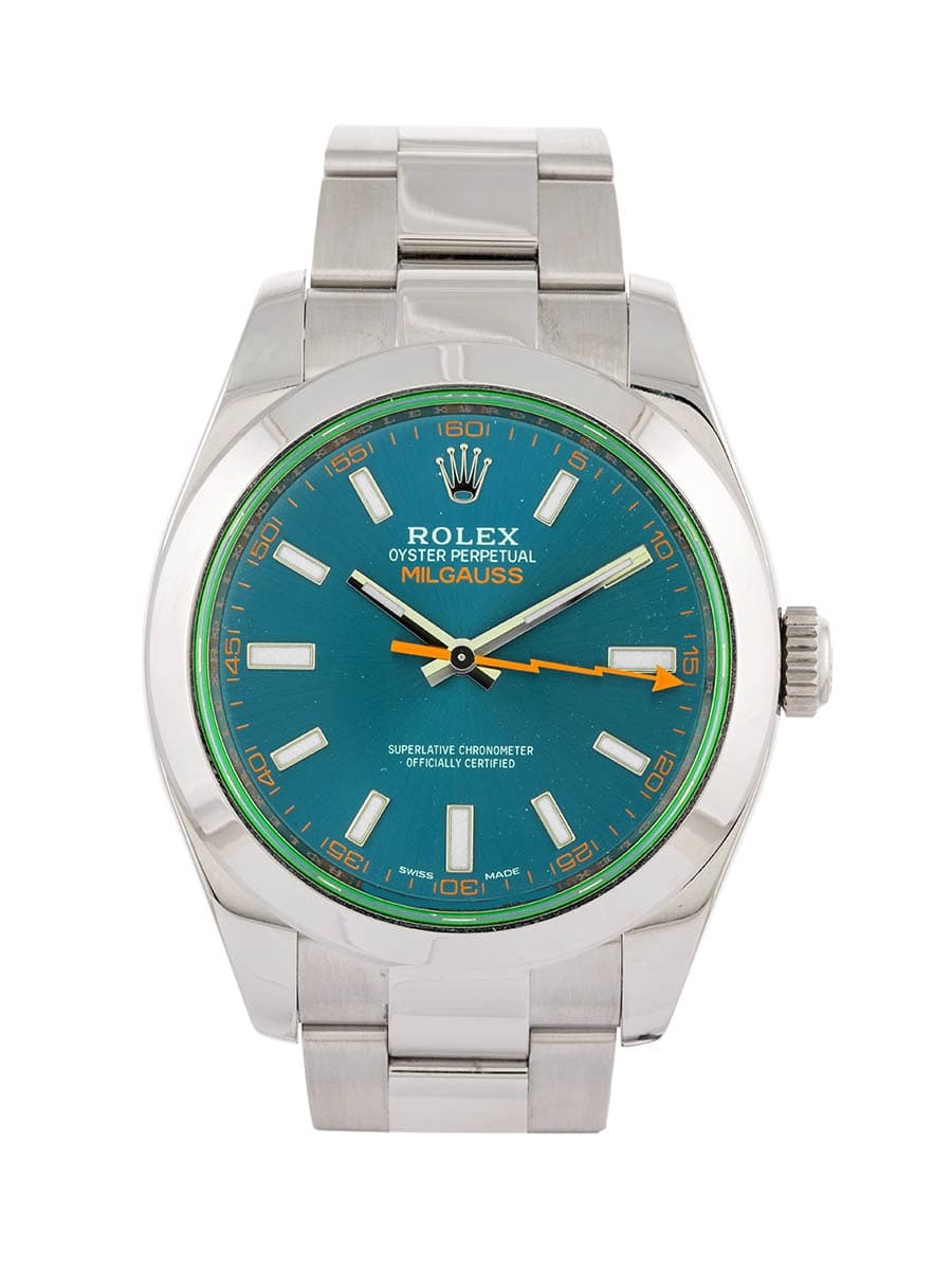 ROLEX MILGAUSS 40MM IN ACCIAIO VETRO VERDE REF. 116400GV