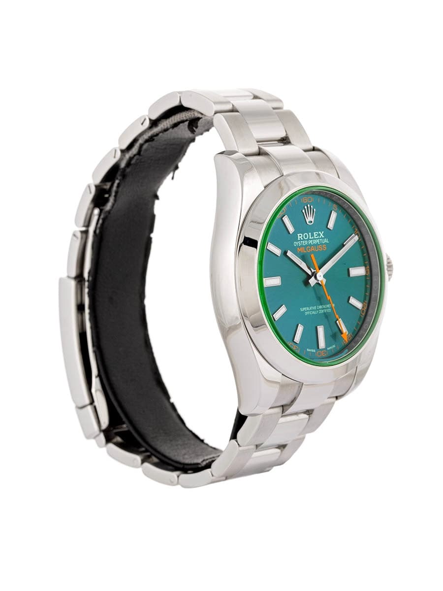 ROLEX MILGAUSS 40MM IN ACCIAIO VETRO VERDE REF. 116400GV