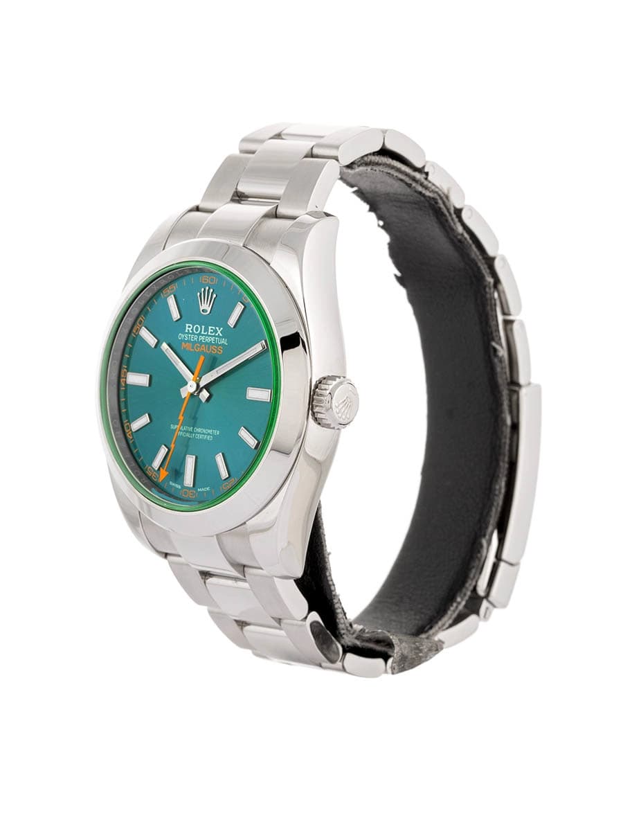 ROLEX MILGAUSS 40MM IN ACCIAIO VETRO VERDE REF. 116400GV