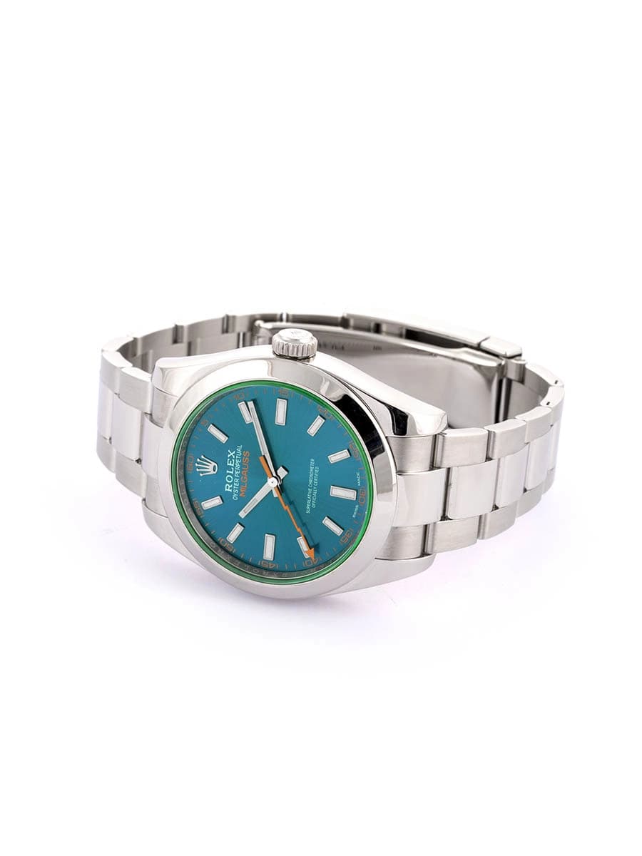 ROLEX MILGAUSS 40MM IN ACCIAIO VETRO VERDE REF. 116400GV