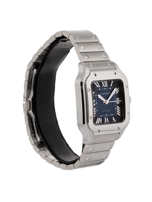 CARTIER SANTOS DE CARTIER MODELLO MEDIO BLU IN ACCIAIO REF. WSSA0063