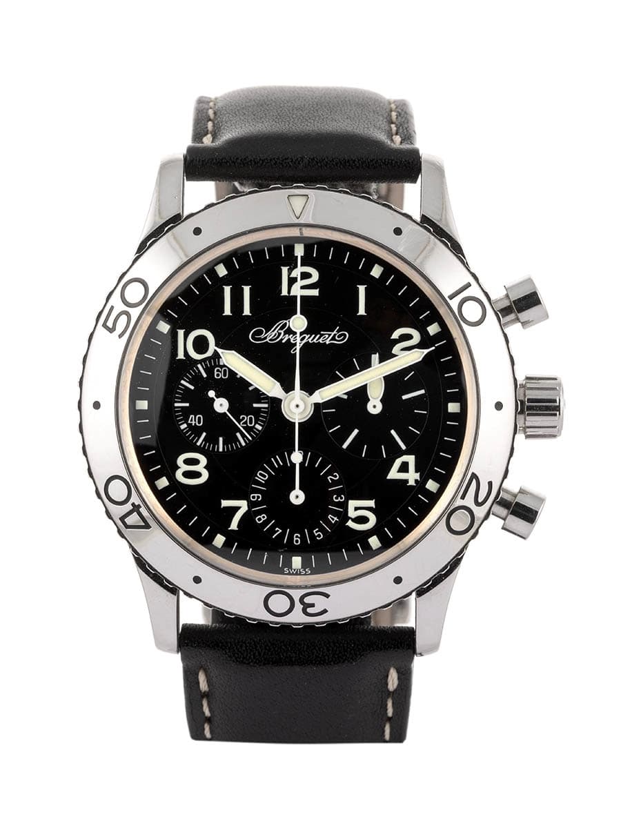 BREGUET TYPE XX AERONAVALE TRITIUM DIAL 39MM IN ACCIAIO REF. 3800