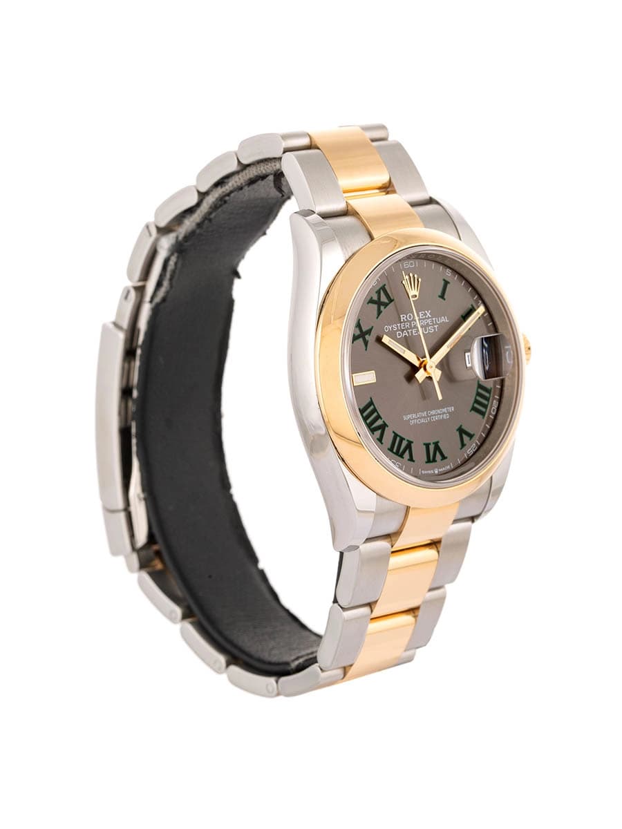 ROLEX DATEJUST WIMBLEDON 36MM IN ACCIAIO E ORO GIALLO 18KT REF. 126203
