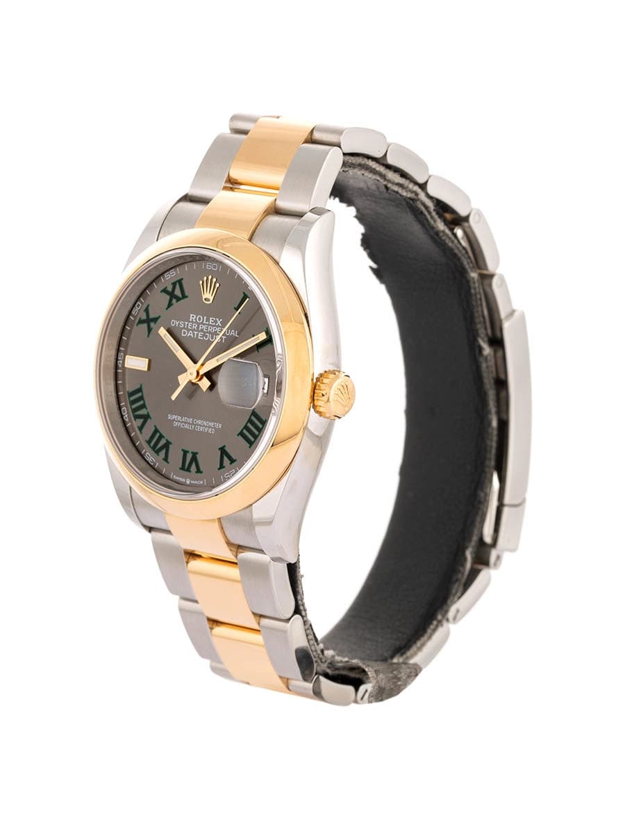 ROLEX DATEJUST WIMBLEDON 36MM IN ACCIAIO E ORO GIALLO 18KT REF. 126203