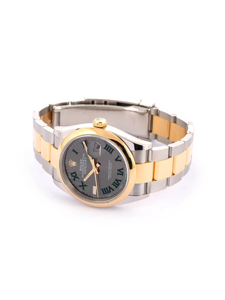 ROLEX DATEJUST WIMBLEDON 36MM IN ACCIAIO E ORO GIALLO 18KT REF. 126203