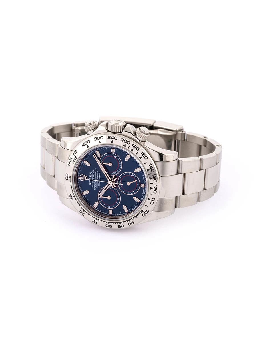 ROLEX DAYTONA BRIGHT BLUE DIAL 40MM IN ORO BIANCO 18KT REF. 116509