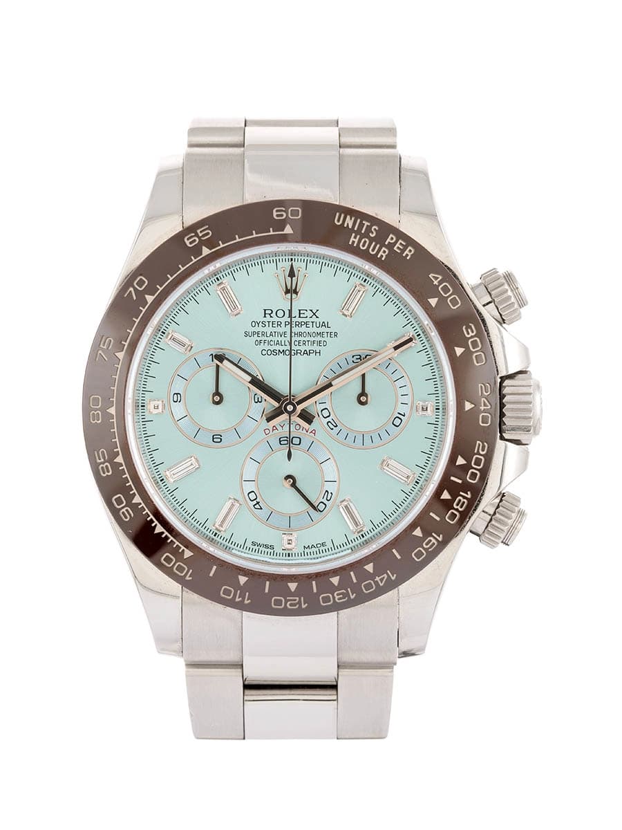 ROLEX DAYTONA COSMOGRAPH BAGUETTE 40MM IN PLATINO REF. 116506