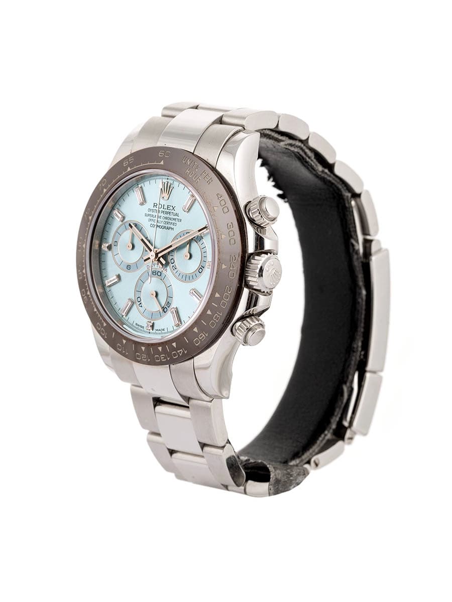 ROLEX DAYTONA COSMOGRAPH BAGUETTE 40MM IN PLATINO REF. 116506