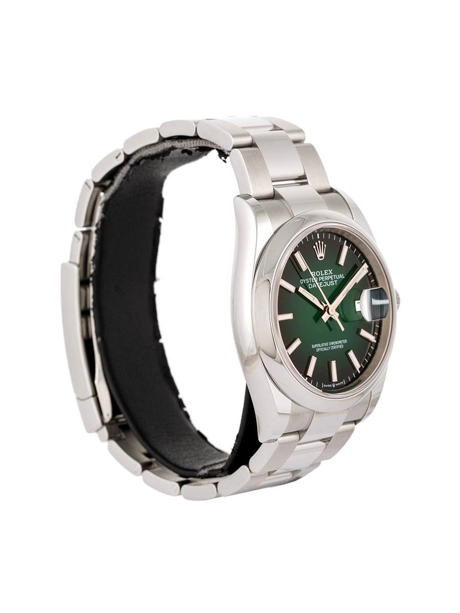 ROLEX DATEJUST VERDE OMBRE 36MM IN ACCIAIO REF. 126200