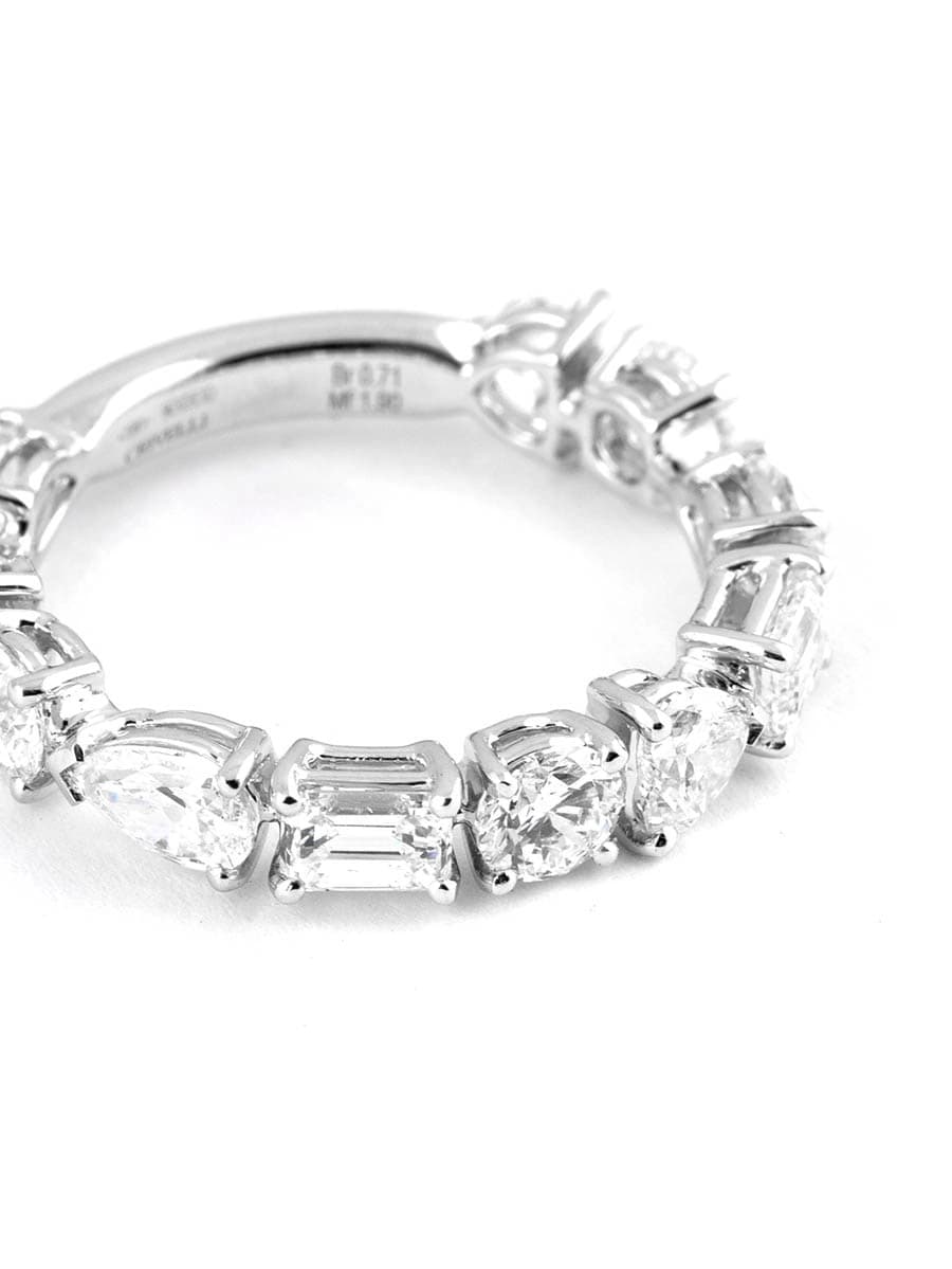 FEDINA IN ORO BIANCO 18KT CON 11 DIAMANTI TAGLIO MULTIPLO