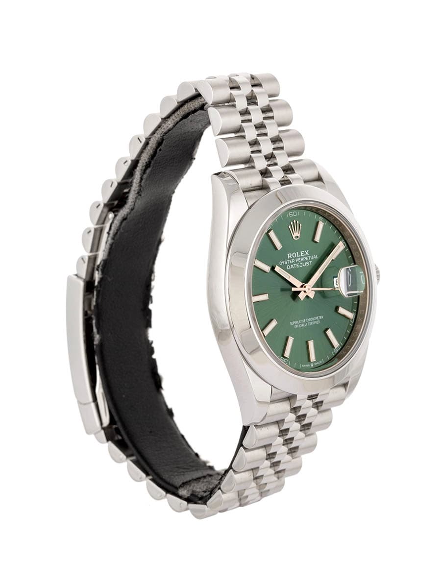 ROLEX DATEJUST GREEN MINT DIAL 41MM IN ACCIAIO REF. 126300