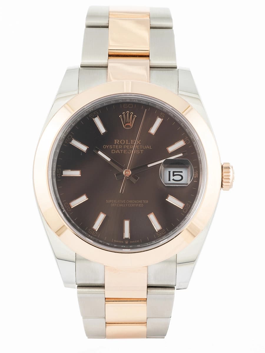 ROLEX DATEJUST QUADRANTE CHOCOLATE 41MM IN ACCIAIO E ORO ROSA 18KT REF. 126301