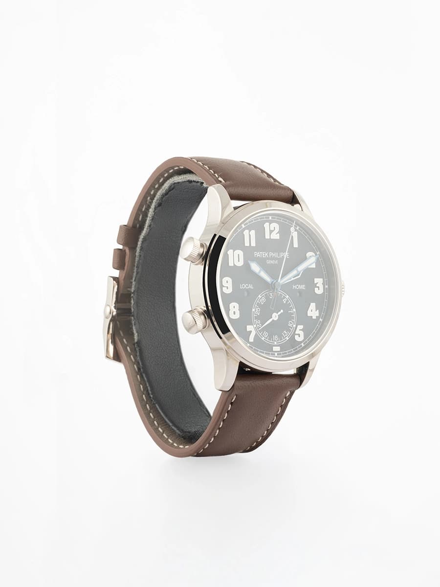 PATEK PHILIPPE CALATRAVA PILOT TRAVEL TIME 42MM IN ORO BIANCO 18KT REF. 5524G-001