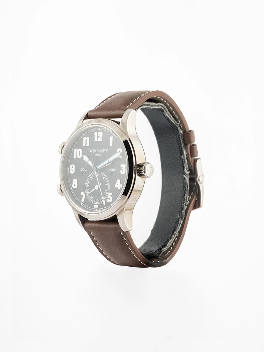 PATEK PHILIPPE CALATRAVA PILOT TRAVEL TIME 42MM IN ORO BIANCO 18KT REF. 5524G-001