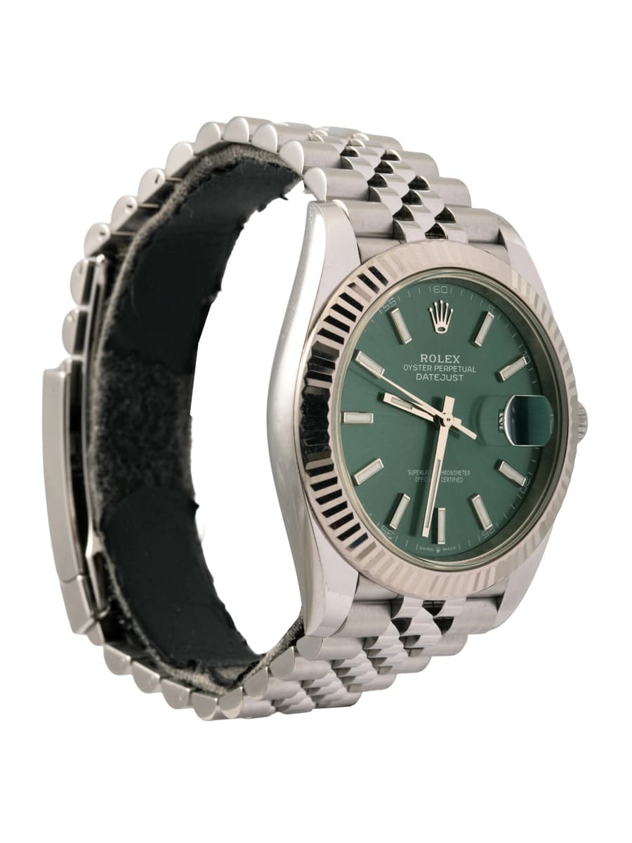 ROLEX DATEJUST MINT GREEN DIAL 41MM IN ACCIAIO REF. 126334