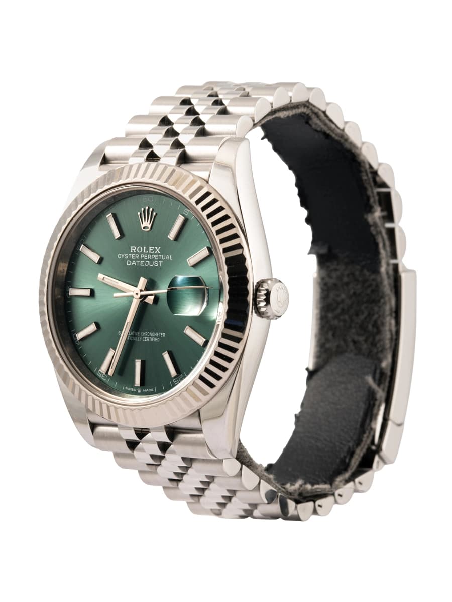 ROLEX DATEJUST MINT GREEN DIAL 41MM IN ACCIAIO REF. 126334