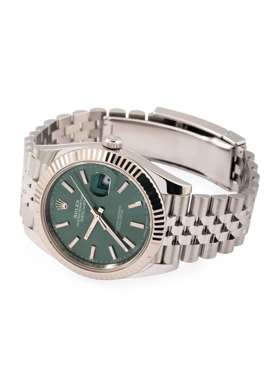 ROLEX DATEJUST MINT GREEN DIAL 41MM IN ACCIAIO REF. 126334