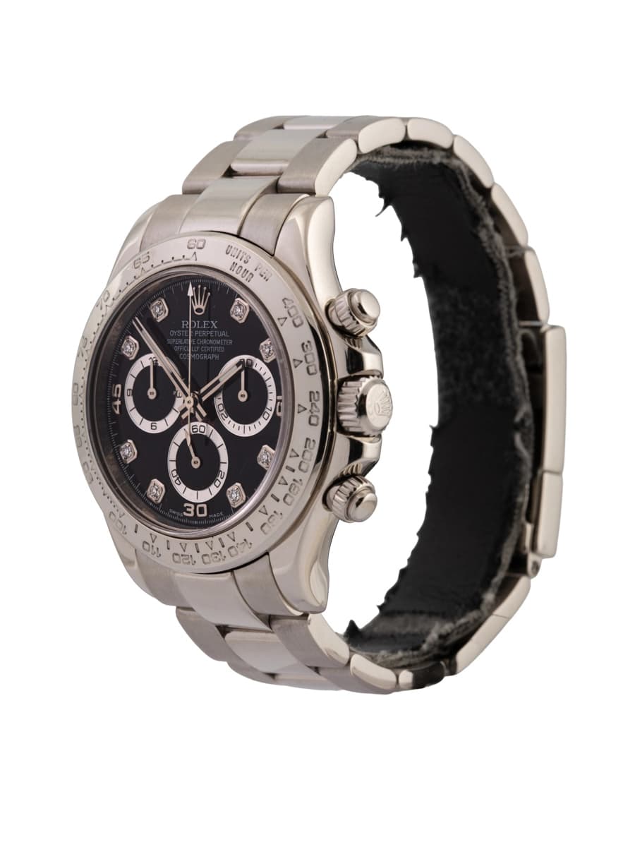 ROLEX DAYTONA 40MM IN ORO BIANCO 18KT E DIAMANTI REF. 116509