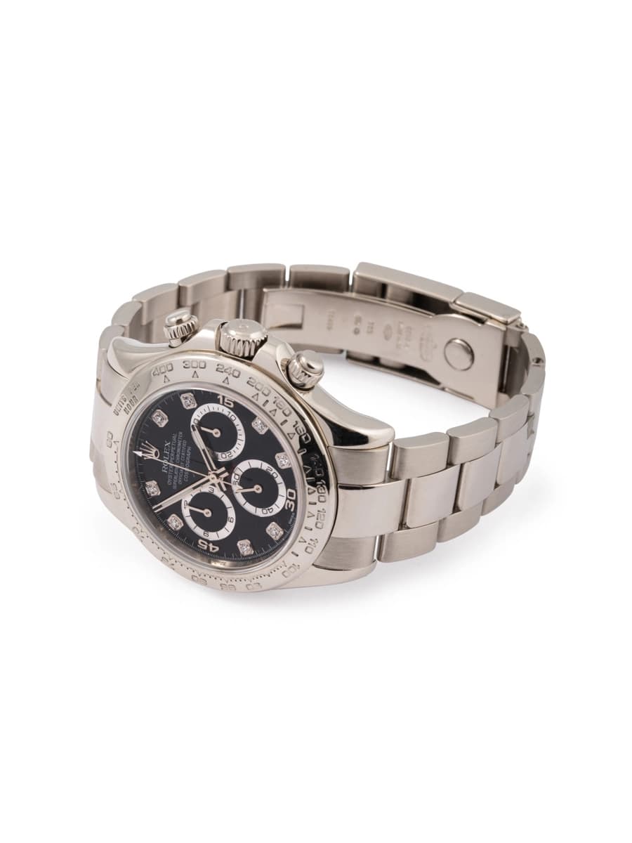 ROLEX DAYTONA 40MM IN ORO BIANCO 18KT E DIAMANTI REF. 116509
