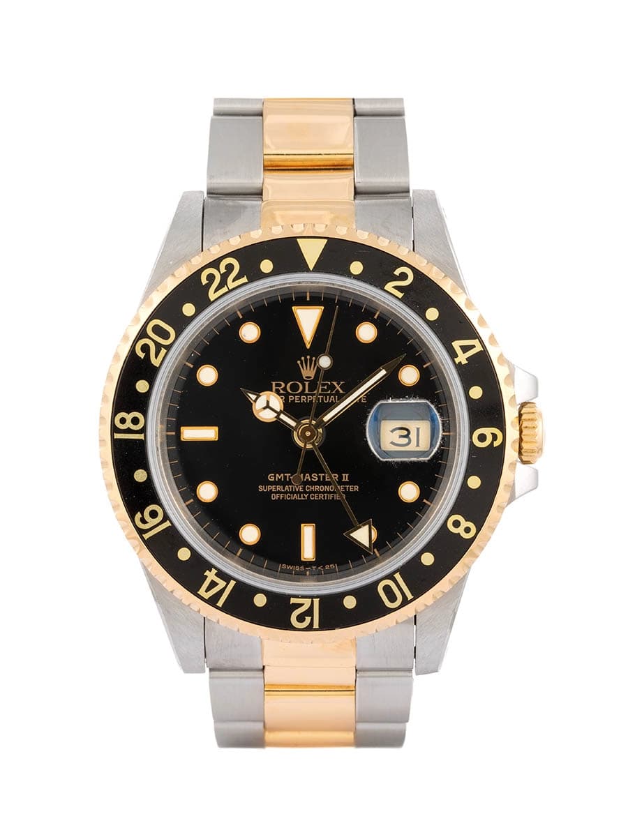 ROLEX GMT-MASTER II 40MM IN ACCIAIO E ORO GIALLO 18KT REF. 16713