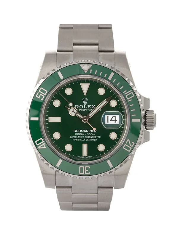 ROLEX SUBMARINER DATE VERDE HULK FULL STICKERS NOS 40MM IN ACCIAIO REF. 116610LV