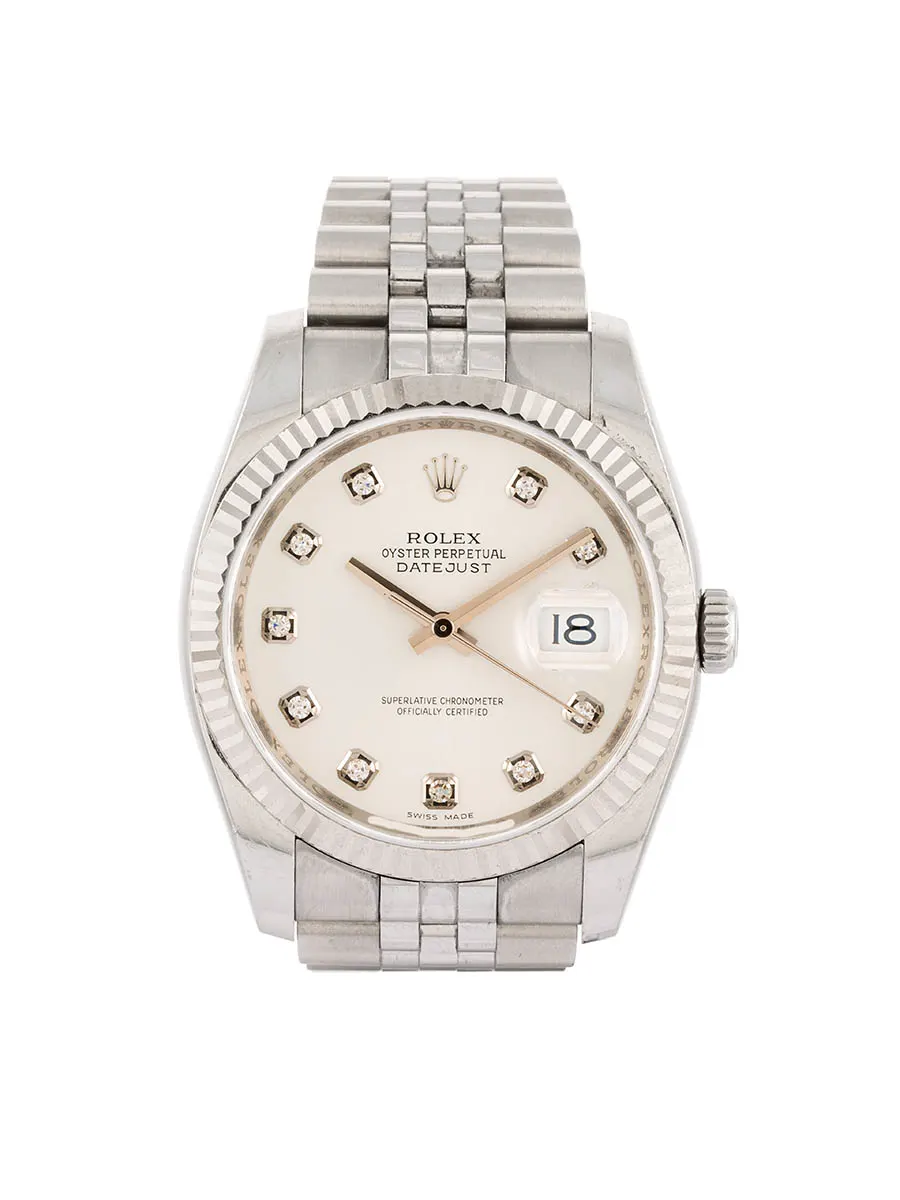 ROLEX DATEJUST 36MM IN ACCIAIO CON DIAMANTI REF. 116234