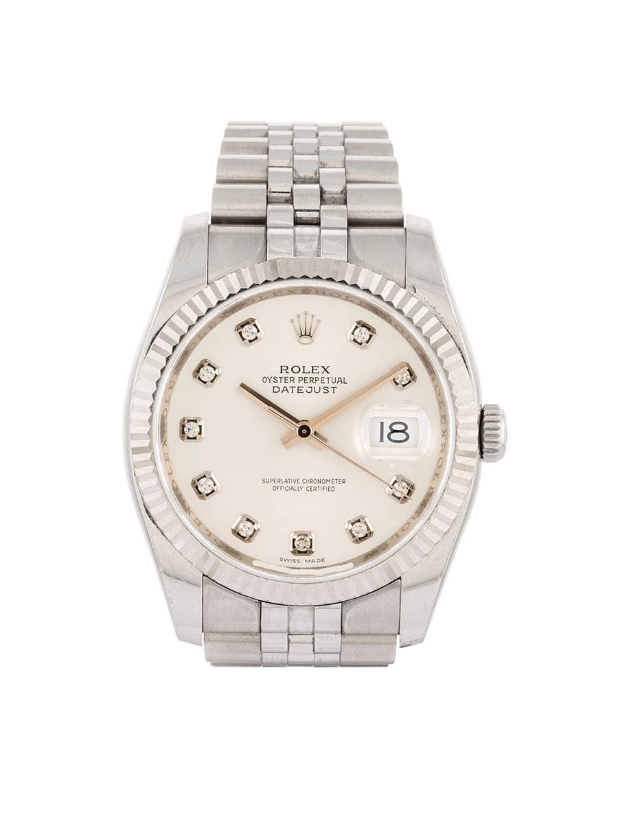 ROLEX DATEJUST 36MM IN ACCIAIO CON DIAMANTI REF. 116234