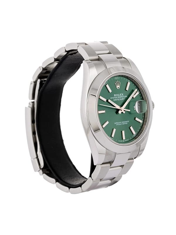 ROLEX DATEJUST GREEN MINT DIAL 41MM IN ACCIAIO REF. 126300