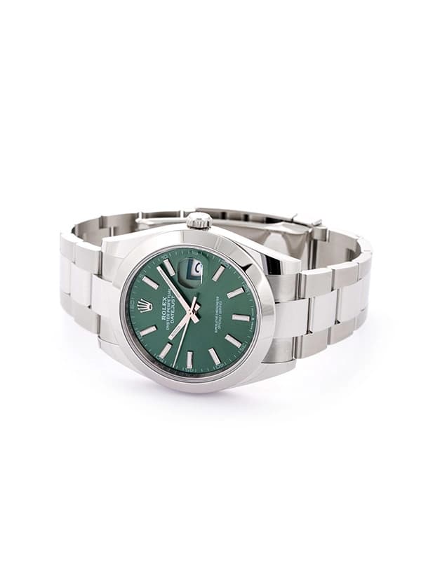 ROLEX DATEJUST GREEN MINT DIAL 41MM IN ACCIAIO REF. 126300