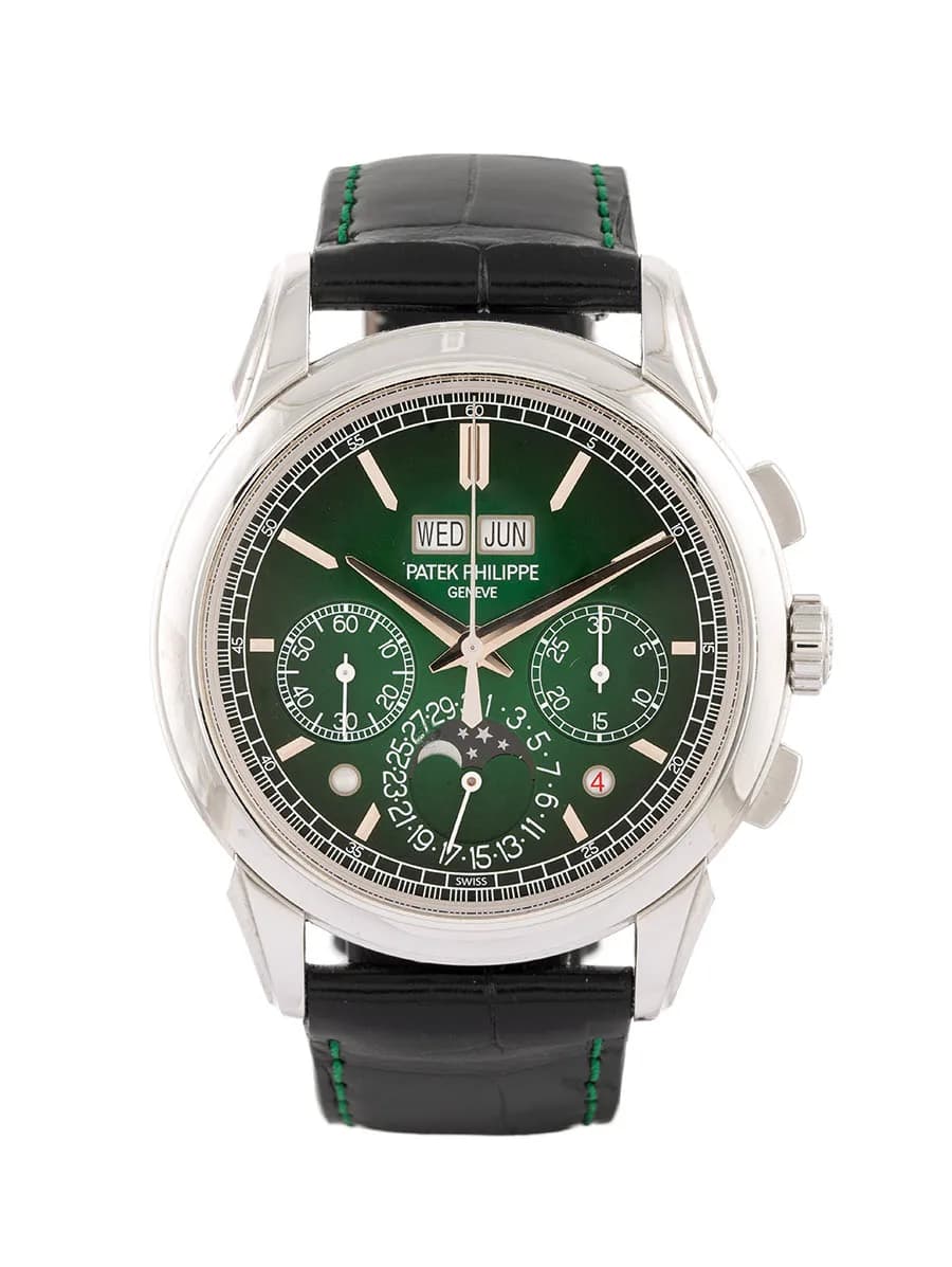 PATEK PHILIPPE CALENDARIO PERPETUO GRAND COMPLICATIONS GREEN DIAL 41MM IN PLATINO REF. 5270P-014