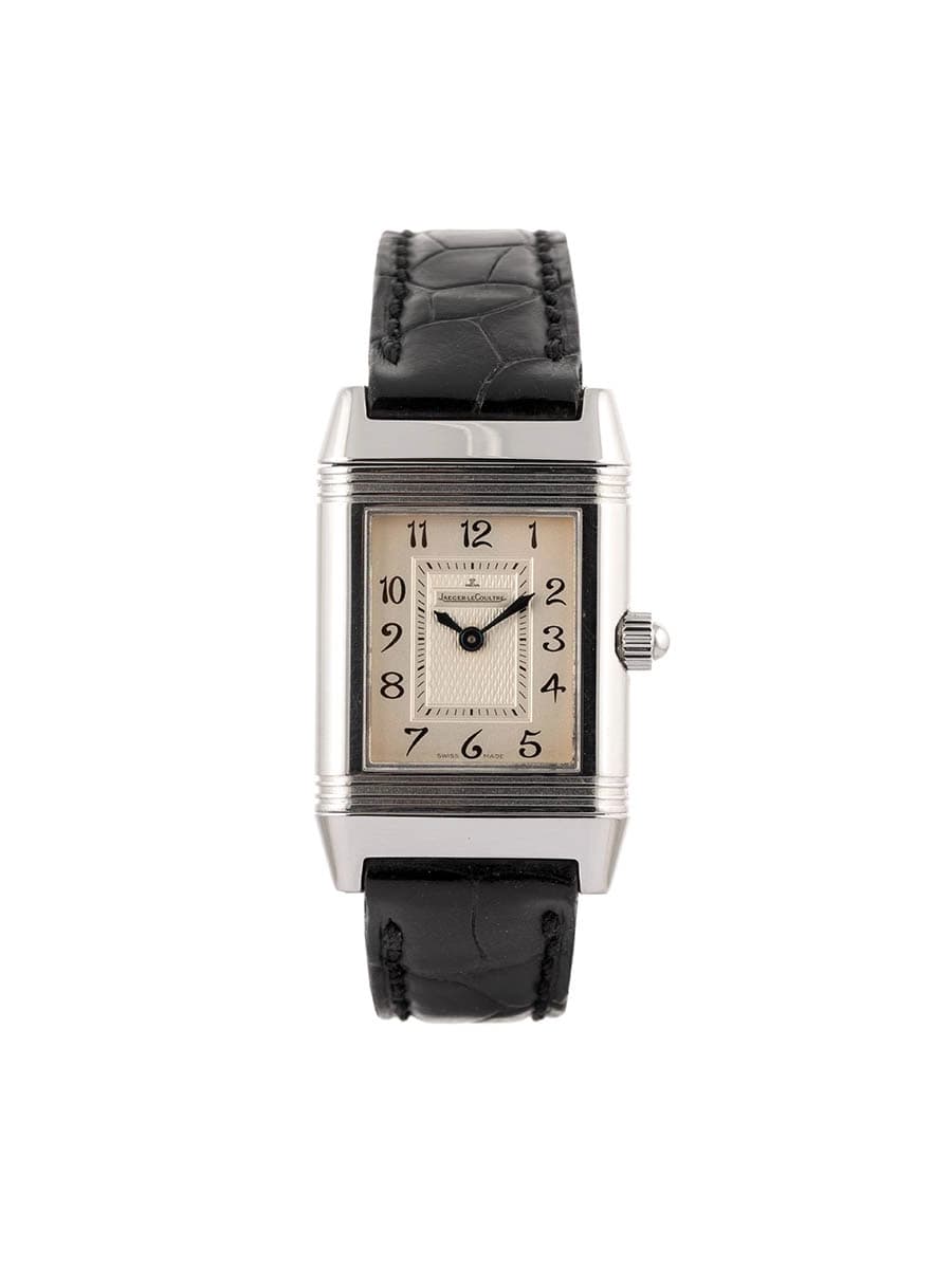 JAEGER LE COULTRE REVERSO DUETTO IN ACCIAIO E DIAMANTI REF. 266.8.44