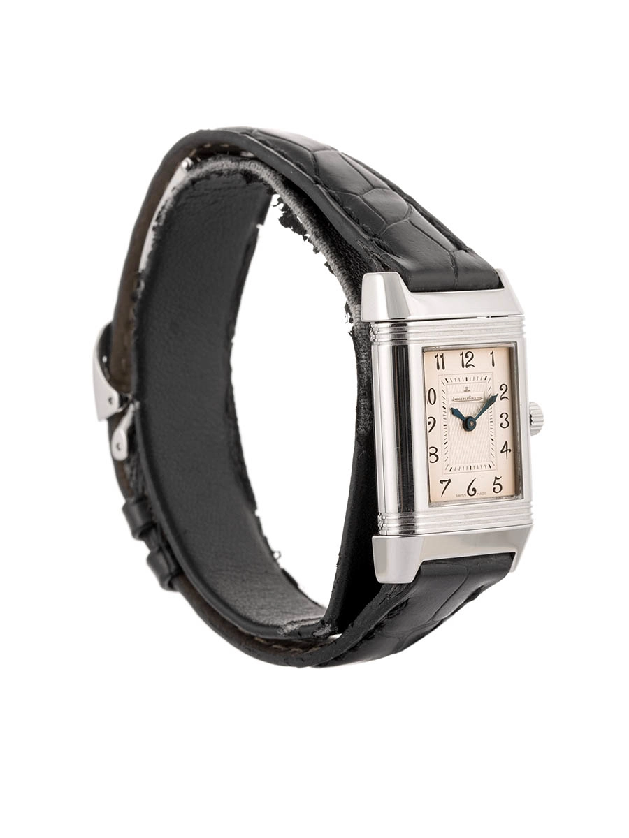 JAEGER LE COULTRE REVERSO DUETTO IN ACCIAIO E DIAMANTI REF. 266.8.44