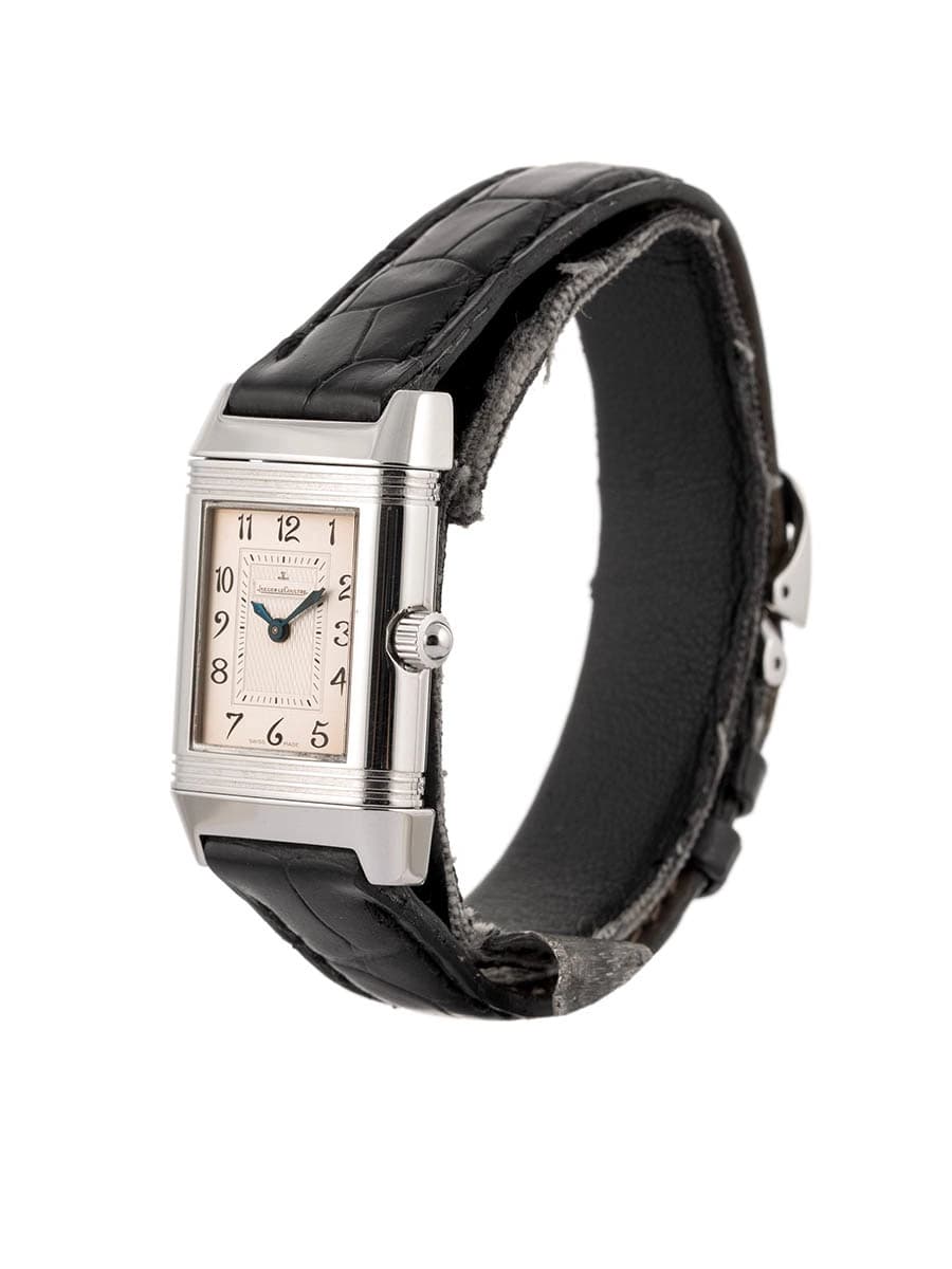 JAEGER LE COULTRE REVERSO DUETTO IN ACCIAIO E DIAMANTI REF. 266.8.44