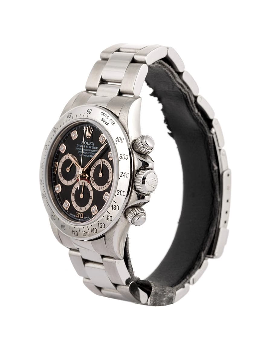 ROLEX DAYTONA MOV. ZENITH X SERIAL 40MM IN ACCIAIO E DIAMANTI REF. 16520