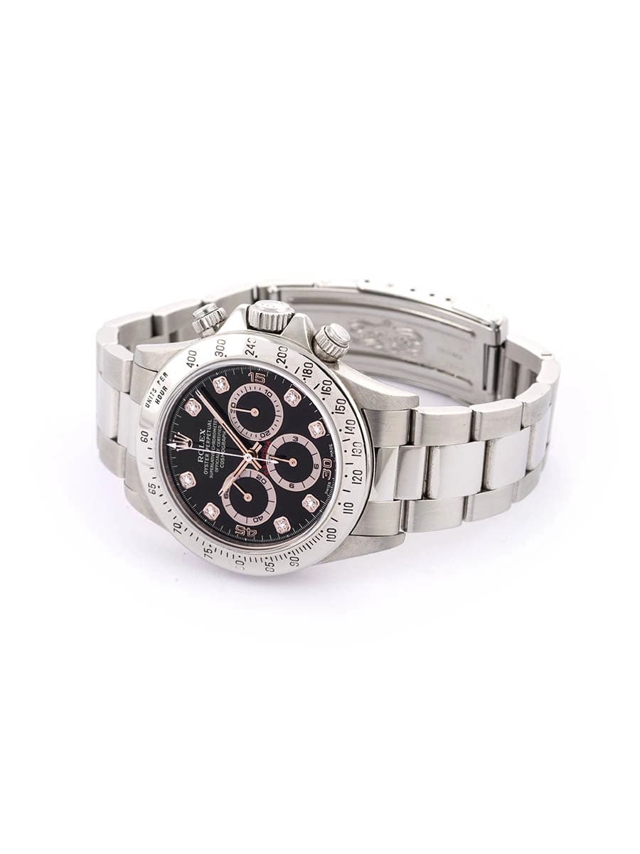 ROLEX DAYTONA MOV. ZENITH X SERIAL 40MM IN ACCIAIO E DIAMANTI REF. 16520