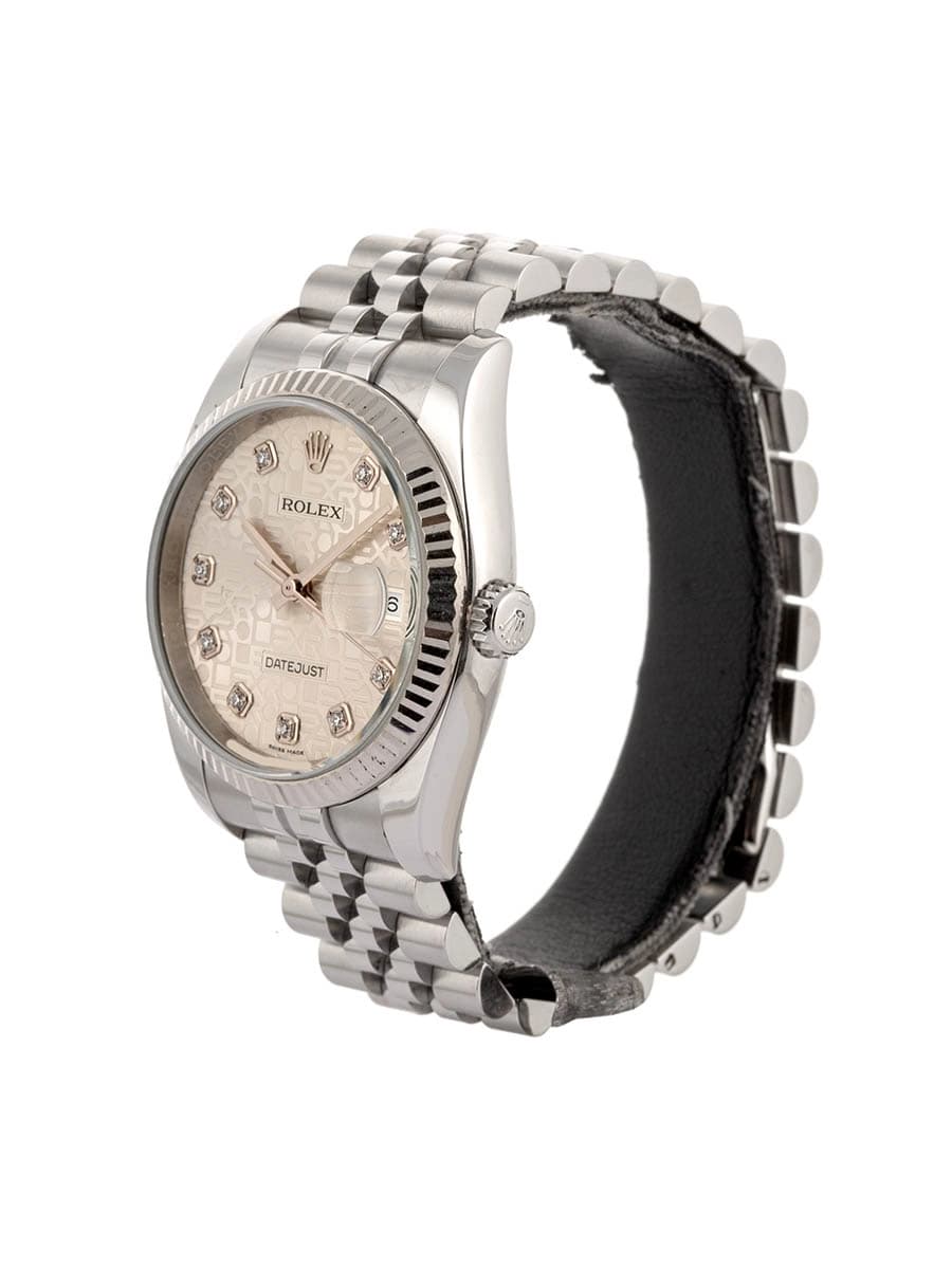 ROLEX DATEJUST COMPUTER DIAL WITH DIAMONDS 36MM IN ACCIAIO CON DIAMANTI REF. 116234