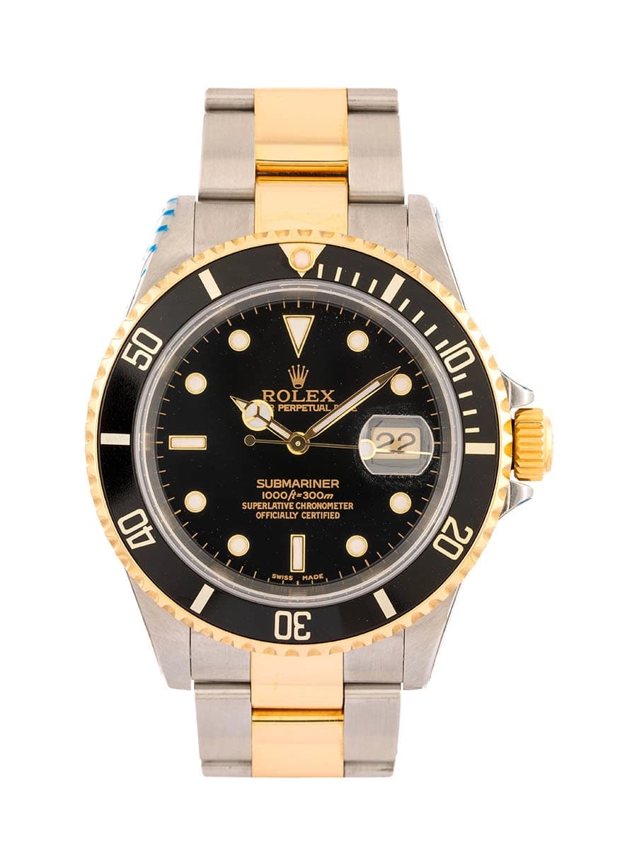 ROLEX SUBMARINER DATE BLACK DIAL 40MM IN ACCIAIO E ORO GIALLO 18KT REF. 16613