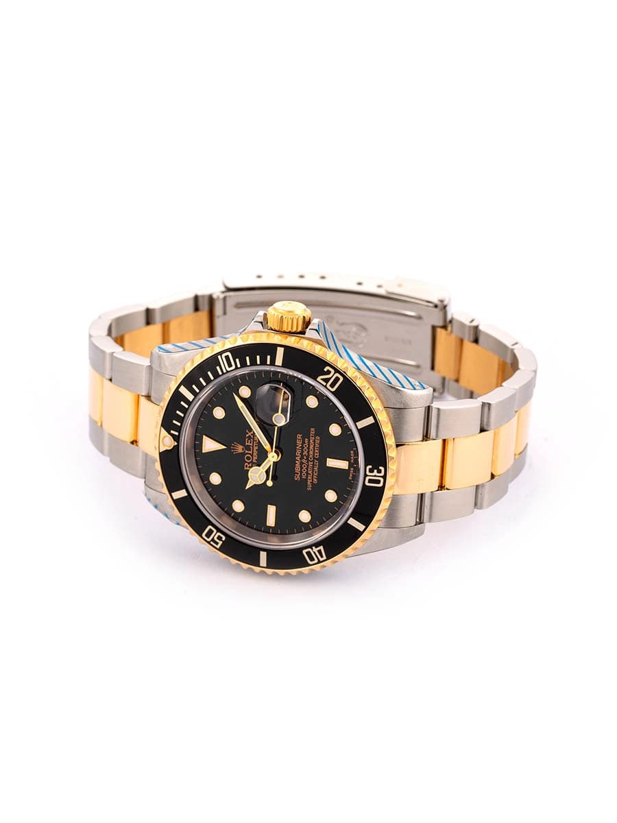 ROLEX SUBMARINER DATE BLACK DIAL 40MM IN ACCIAIO E ORO GIALLO 18KT REF. 16613