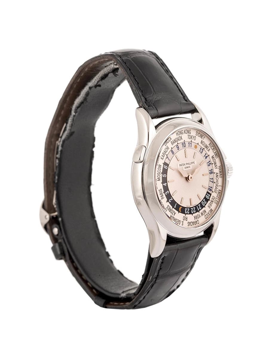PATEK PHILIPPE WORLD TIME ORE DEL MONDO 37MM IN ORO BIANCO 18KT REF. 5110G-001