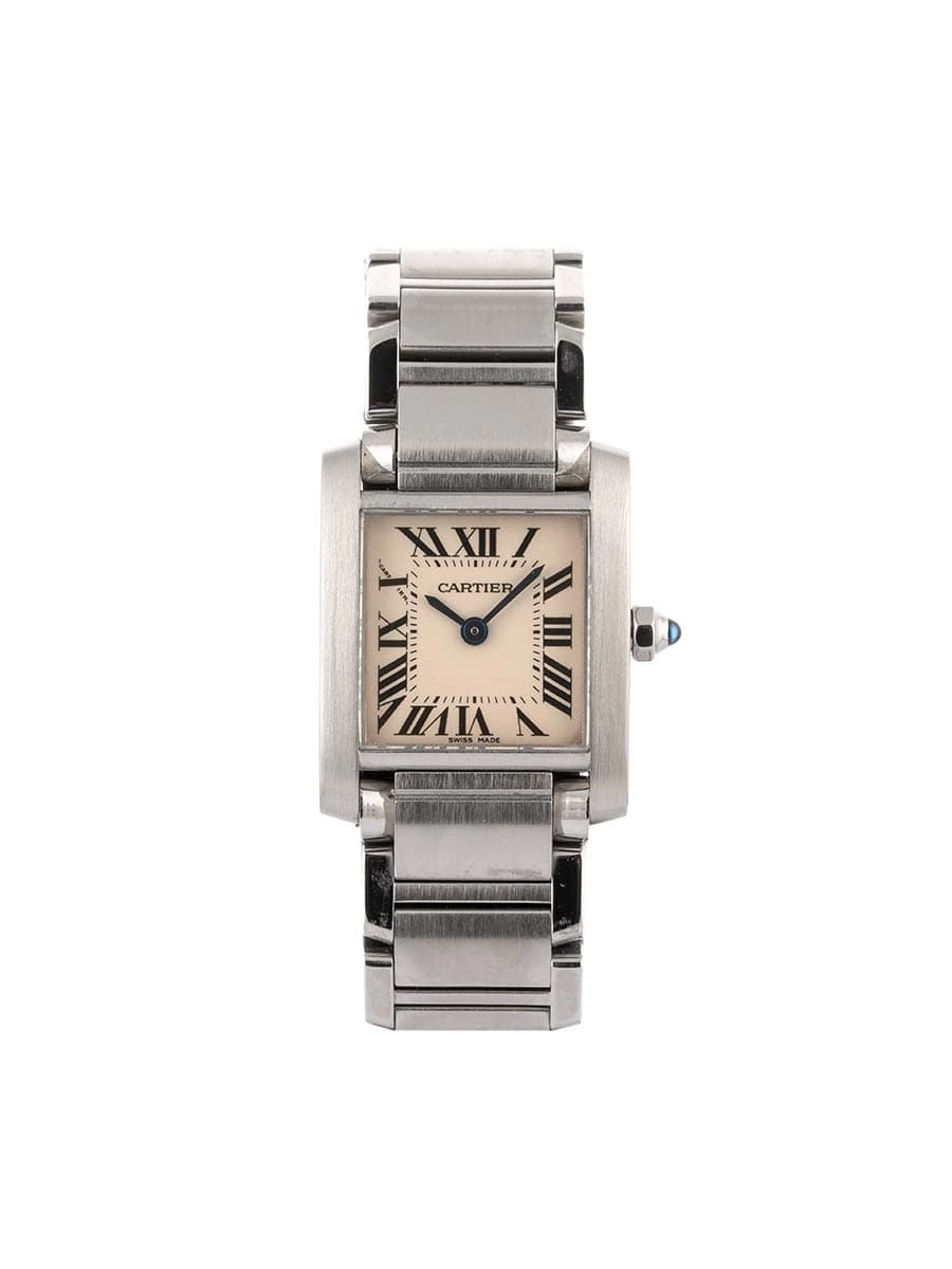 CARTIER TANK FRANCAISE MODELLO PICCOLO IN ACCIAIO REF. W51008Q3