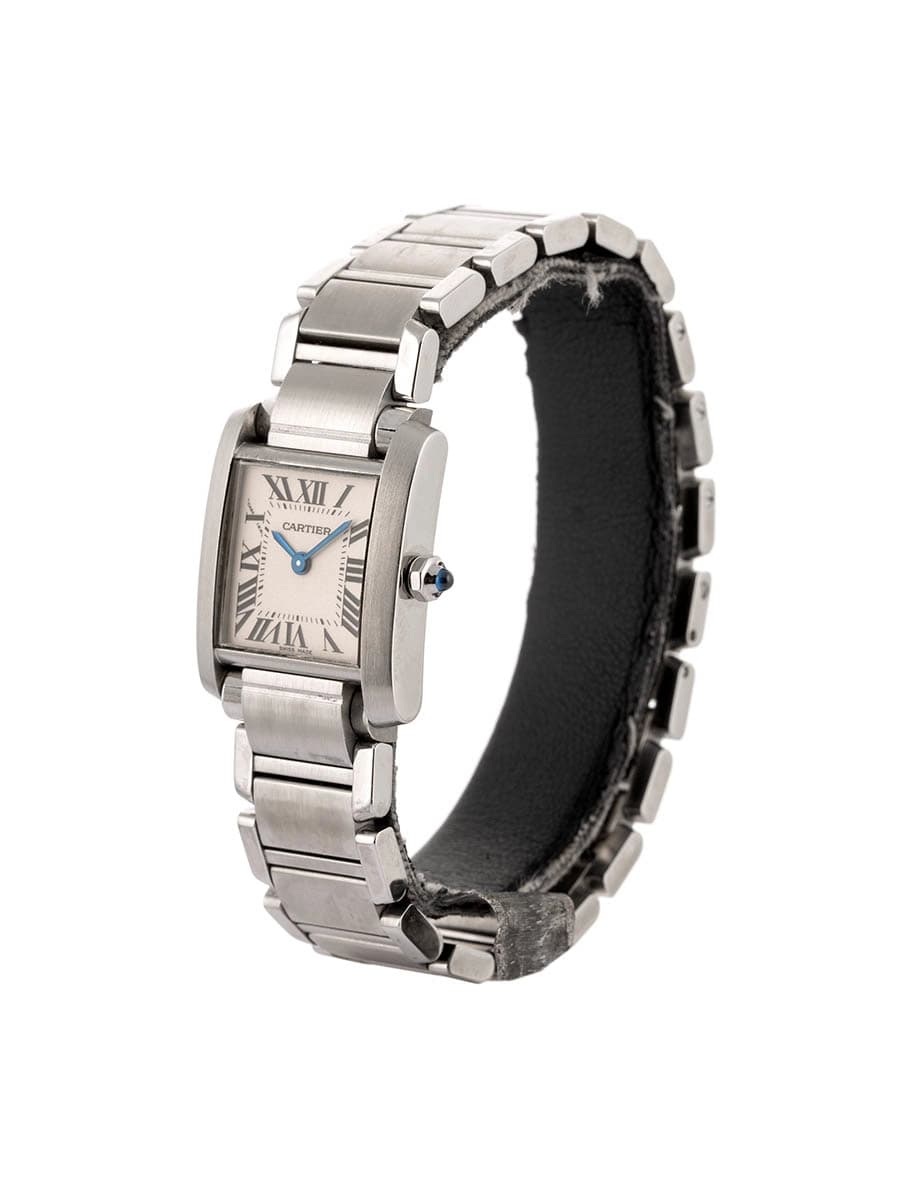 CARTIER TANK FRANCAISE MODELLO PICCOLO IN ACCIAIO REF. W51008Q3