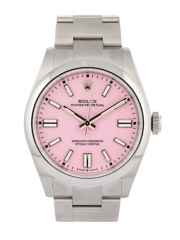 ROLEX OYSTER PERPETUAL PINK CANDY DIAL 41MM IN ACCIAIO REF. 134300