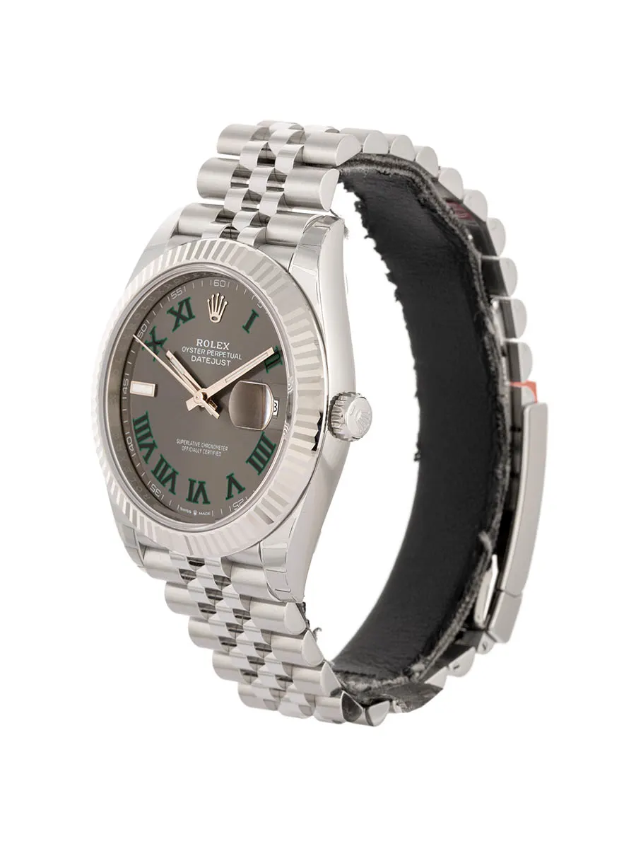 ROLEX DATEJUST QUADRANTE WIMBLEDON FULL STICKERS 41MM IN ACCIAIO REF. 126334