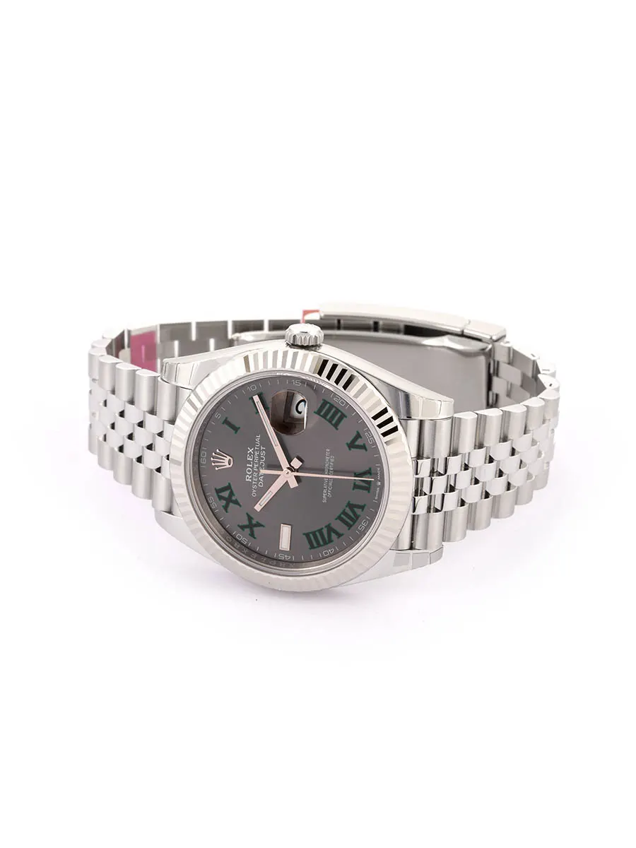 ROLEX DATEJUST QUADRANTE WIMBLEDON FULL STICKERS 41MM IN ACCIAIO REF. 126334