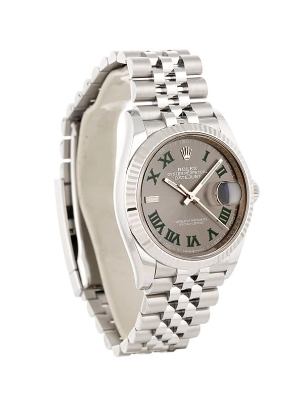 ROLEX DATEJUST QUADRANTE WIMBLEDON 36MM IN ACCIAIO REF. 126234