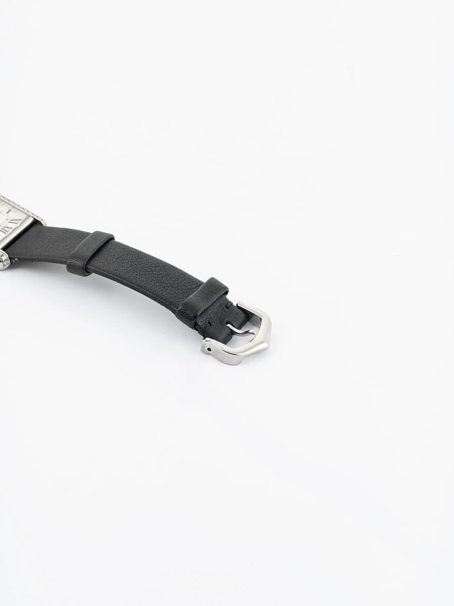 CARTIER TANK MUST MODELLO PICCOLO IN ACCIAIO E DIAMANTI REF. W4TA0016