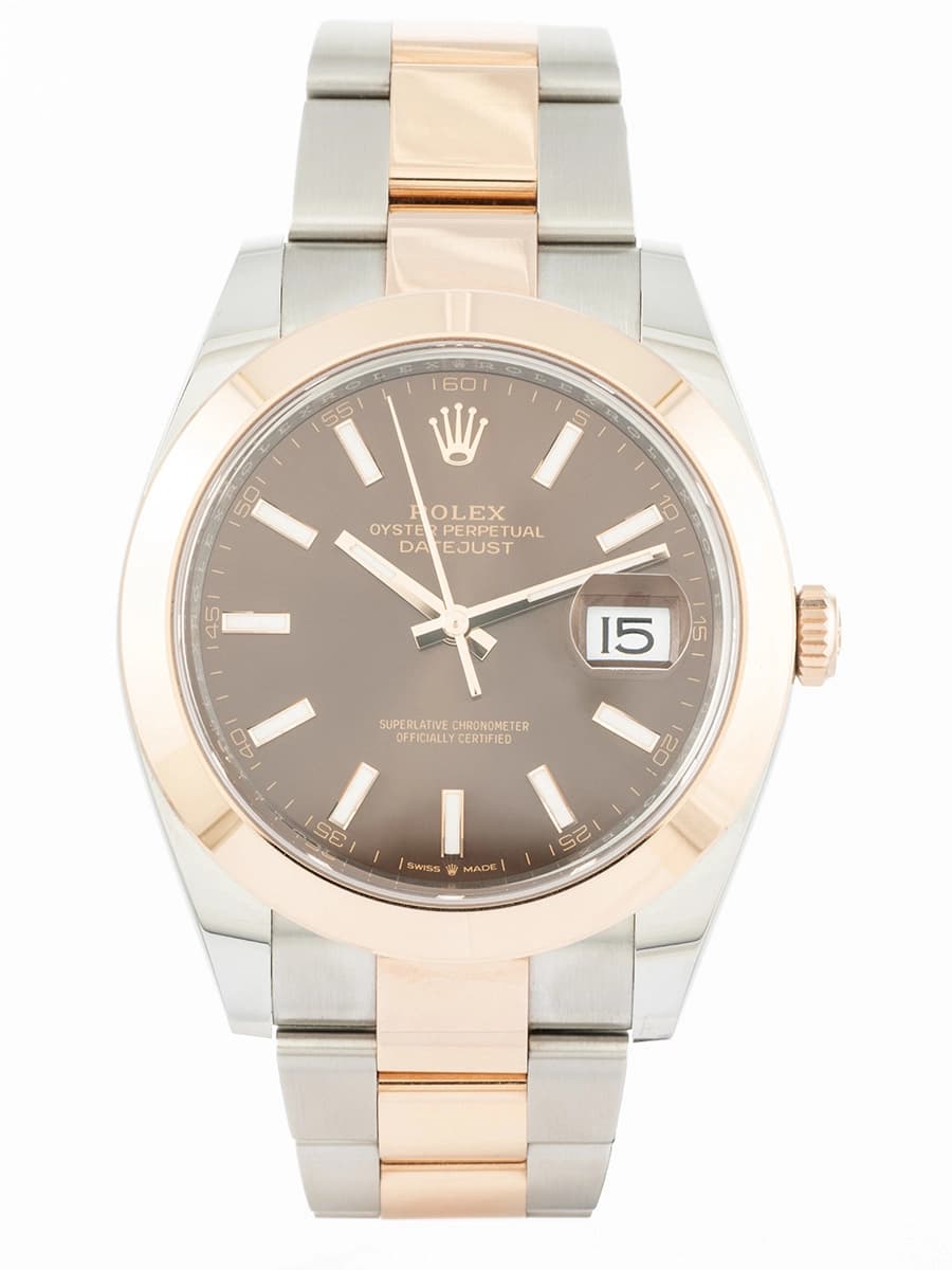 ROLEX DATEJUST QUADRANTE CHOCOLATE 41MM IN ACCIAIO E ORO ROSA 18KT REF. 126301