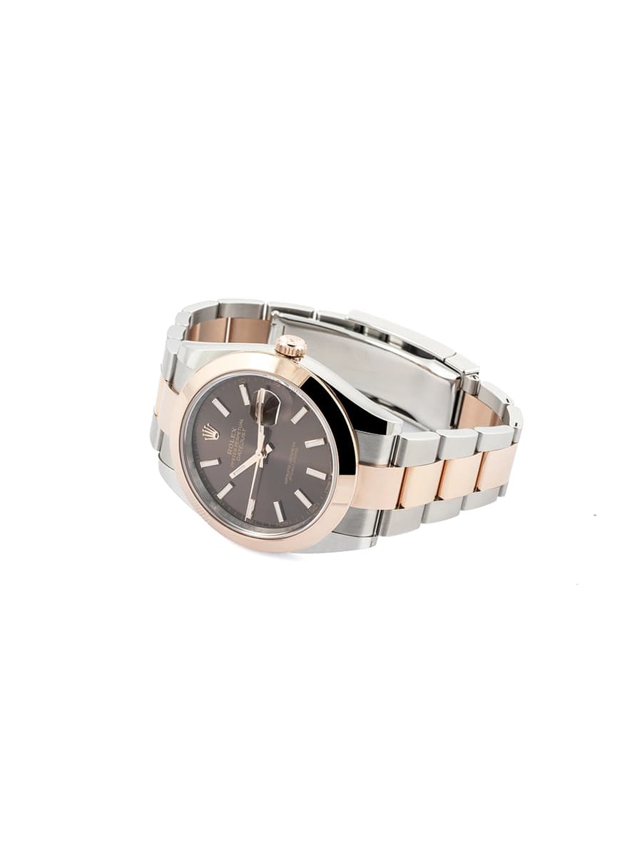 ROLEX DATEJUST QUADRANTE CHOCOLATE 41MM IN ACCIAIO E ORO ROSA 18KT REF. 126301