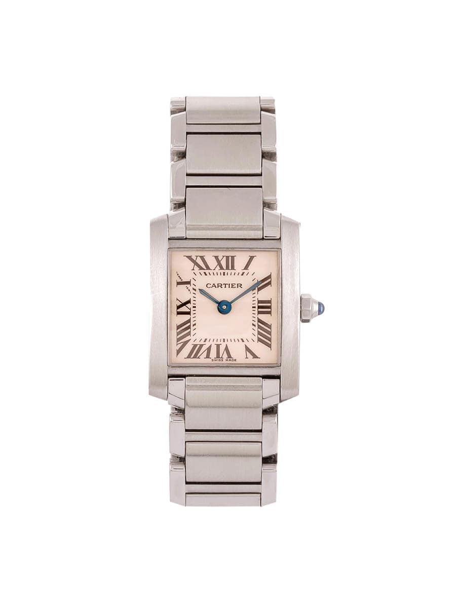 CARTIER TANK FRANCAISE MODELLO PICCOLO IN ACCIAIO REF. W51008Q3