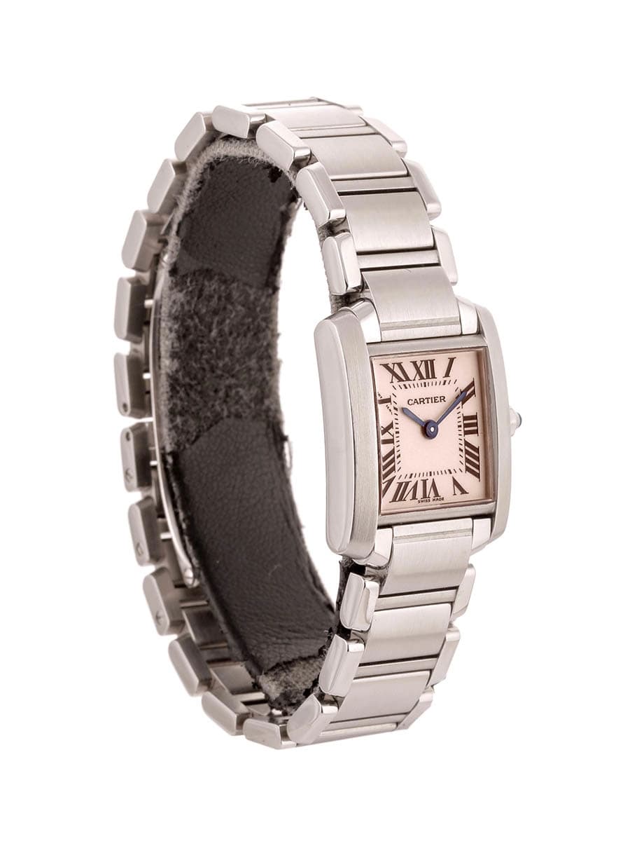CARTIER TANK FRANCAISE MODELLO PICCOLO IN ACCIAIO REF. W51008Q3